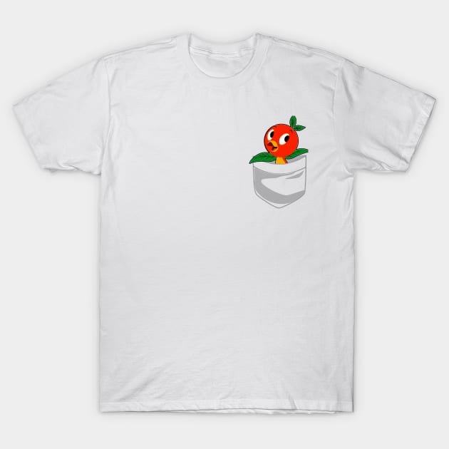 Faux Pocket Orange Bird T-Shirt by ThisIsFloriduhMan